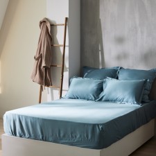 Slip on the elastic band SL Home Tencel 160*200+30 cm, col. Gray-blue