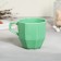 Tea couple ceramic "lavender", mug 200 ml, saucer 13 cm, green color