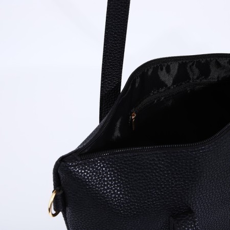 Bag Female Tout with zipper, black color-5