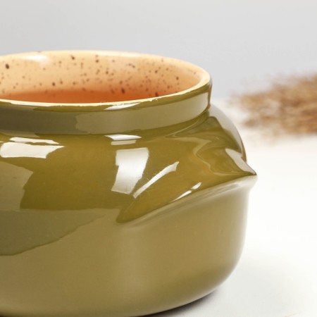 Ceramic potted pot "Novarussa" No. 5, 0.5l / 14x12cm, oasis-2