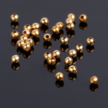 Crimp (clamping bead) SM-369 (set of 30 pcs.), 2.4 mm, color gold