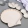 Ceramic “sea shell” saucer, 8.5 x 15 cm., White color