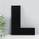 The panel of the letter "l" 16x20 cm, black