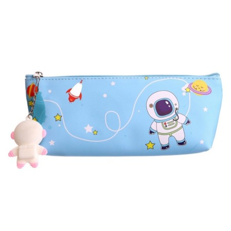 School Penal on a zipper, with a suspension, "astronaut", mix-4