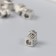Bead for creativity Metal "House" silver 1.2 cm