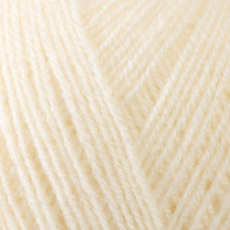 Yarn "Lanagold 800" 49% wool, 51% acrylic 730m/100g (01 cream)-2