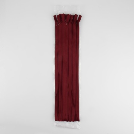 Lightning secret, No. 3, non -proceeding, castle machine, cotton, 40 cm, burgundy color-2