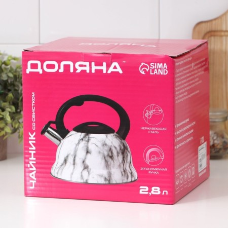 A kettle with a stainless steel whistle “Carrar”, 2.8 liters-8