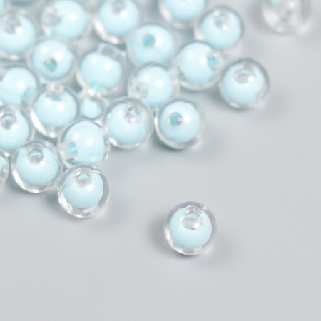 Plastic beads "Blue" glossy set 20 grams d = 0.8 cm-1