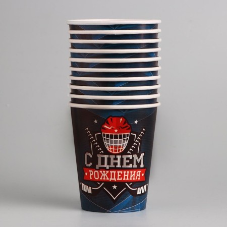 A single -single -paper glass "hockey", 250 ml-1