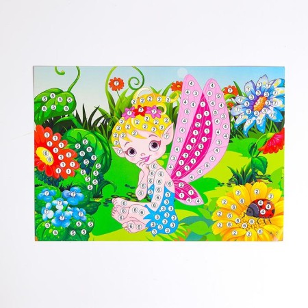 Application with round rhinestones and EVA "Fairy"-1
