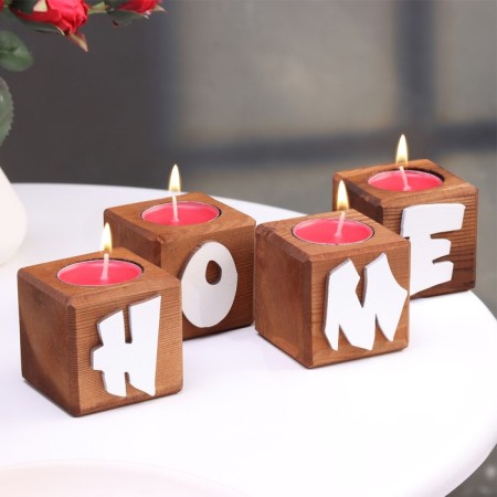 Summarks for the interior "Home", Color: "Mokko", 4 pieces, 6x6x6 cm, cherry aroma