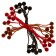 Decorative element on the rope "Joy" 2 balls, d = 1.5 cm, set 18 pcs., Mix color