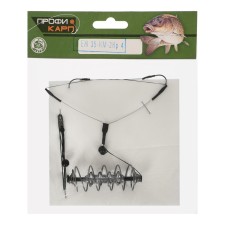 Carp tackle, hedgehog feeder, rocker, 2 hooks No. 4, 35 g