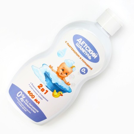 Hair shampoo 2B1, Panthenol and chamomile, 400 ml, pure happiness-1