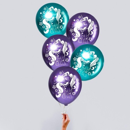 Latex ball 12 "Unicorn" 50 pcs. Chrome-1
