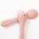 A set of children's cutlery, fork and spoon M&B (silicone), dusty rose