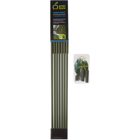 Support for climbing plants, 0.9 × 1.8 m, in the set: metal frame, mesh, green-1