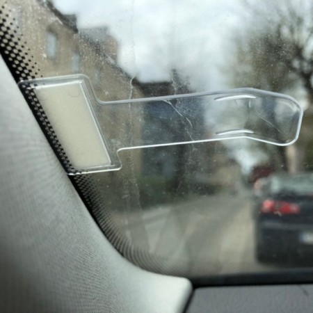 Lobe glass clamp, 7.5x4 cm, transparent-1