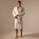 Wafel dressing gown men SL Home: Chess "Blanc de Blanc", size M, 100% cotton, 340 g/m2
