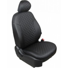 Auto-Chelecs from eco-leather rhombus for Renault Duster Restyling, 60/40) 2015-N.V., set