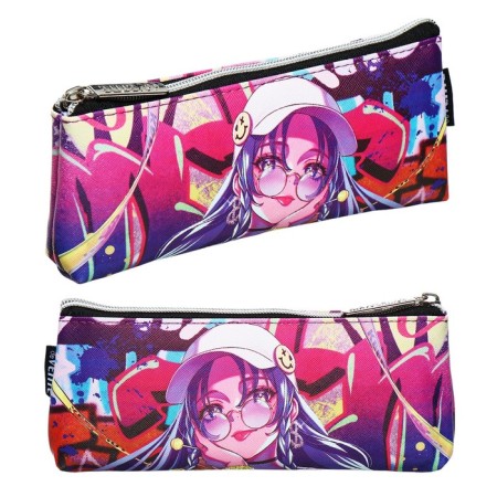 Penal is soft, 1 compartment, 80 x 210 x 35 mm, voluminous, Devente, Stay Cool, fantasy leather, with a lining