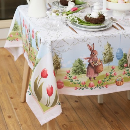 Grinding tablecloth Easter Garden 145*215 +/- 3 cm, 100% p/e-2