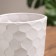 Flower pot with a pallet 2.2 l, white ceramics, honeycomb (m)