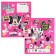 Notebook in a cage 12 sheets, 5 types of mix, cover coated cardboard, Minnie Mouse