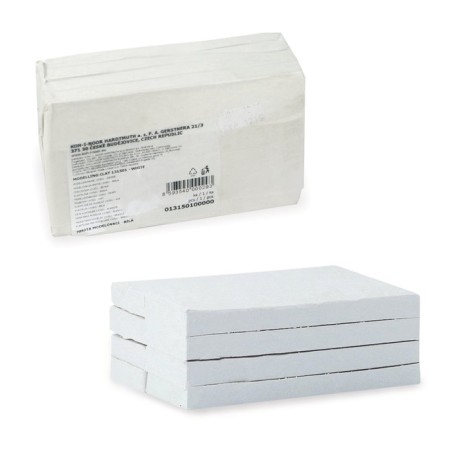 Plasticine 1 kg school, white, soft