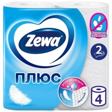 Zewa toilet paper plus, 2 layers, 4 rolls