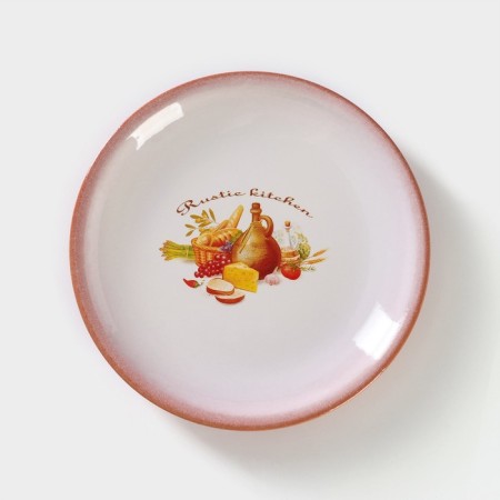 Plate flat rustic kitchen, d = 21 cm