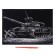 Engraving "tank" with a metallic effect of gold A4