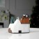 LED figure "Train and Christmas tree" 20 × 20 × 16 cm, polystone, AAX3 batteries (not in the kit), USB, glow warm white