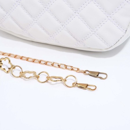 Bag Cross-Bodi with a zipper, white color-3