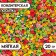 Sprinking confectionery with a soft center, assorted: red, green, white, yellow, pink, 20 g