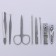 Set of manicure "texture", 8 objects, in case, black color