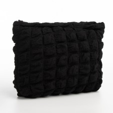 Cosmetic bag with lightning, black color