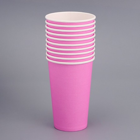 Paper glass "Pink" 400 ml, diameter 90 mm-1