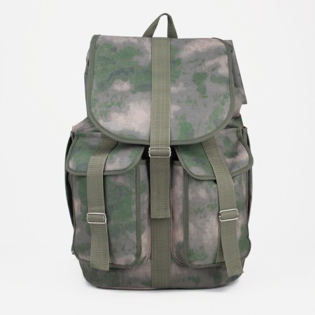 Tourist backpack, 55 liters, cord department, 3 outer pockets, ZFTS, green color
