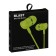 Headphones Blast BAH-256 MOBILE, vacuum, microphone, control, 32 Ohm, 3.5mm, 1.2m, green