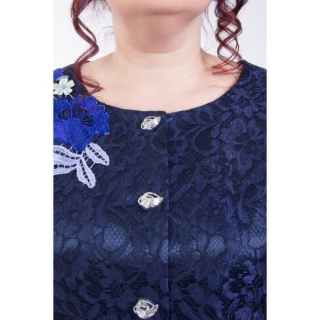 Female jacket, size 52, blue color-3