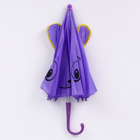 Mechanical children's umbrella "animals", r = 25cm, with ears, color mix-23