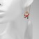 New Year! Earrings "New Year" cheerful snowman, colored in gold