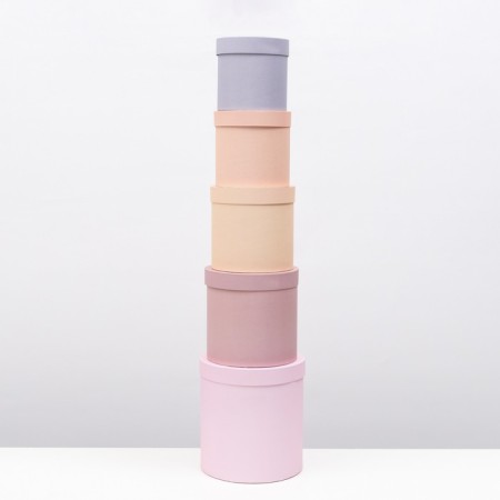 Set of round boxes 5 in 1 "Dawn" 23 x 23 x 25 - 15 x 15 x 15 cm-8