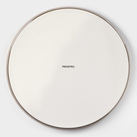 Porcelain plate with a magistro "Cerera" side, d = 25.5 cm, brown color-3