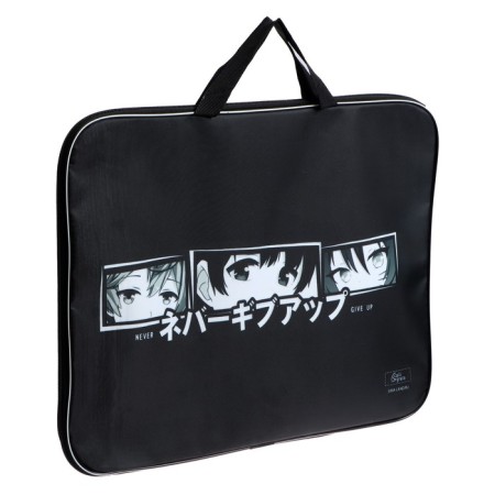 Folder for drawings and drawings A3, 470 x 350 x 20 mm, with handles, textile, calligrata "Anime Eye"-1