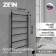 Electric towel Zein PE-04, Classic, 500x800 mm, 6 crossbars, black