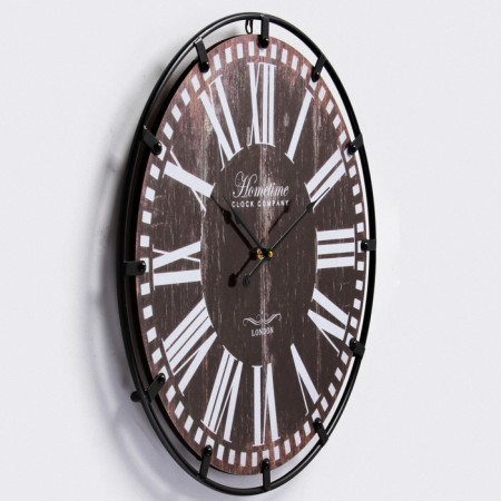 Wall clock, series: loft, "bolton", smooth move, d = 60 cm-1