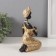 Souvenir Polystone "African with a child, in a golden dress" 11x7.5x18 cm